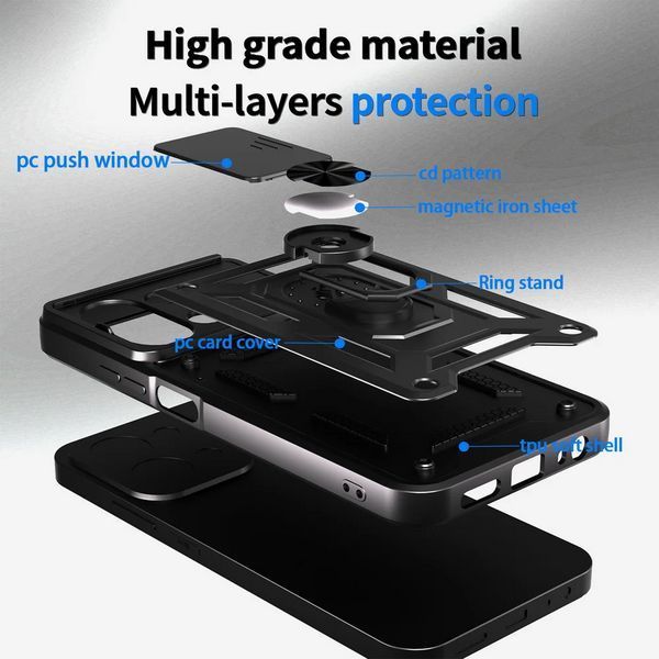 PC + TPU чехол Camshield Armor для Xiaomi Redmi 15C 4G EU (173 x 81 x 8.2 мм) / красный 100327 фото