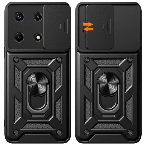 PC + TPU чехол Camshield armor на Xiaomi Redmi Note 13 (4G) / черный 095614 фото