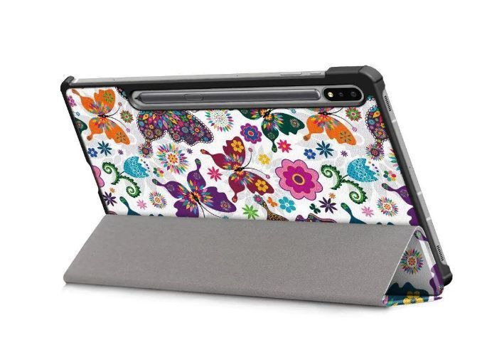 Чехол книжка Crazy Horse на планшет Samsung Galaxy Tab S10 Plus (12.4") / бабочки 201130 фото