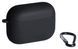 Силіконовий чохол із карабіном та мікрофіброю для AirPods Pro 3 / black 204162 фото 3