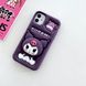 Чехол резиновый Kuromi case на iPhone 15 / фиолетовый 099741 фото 2