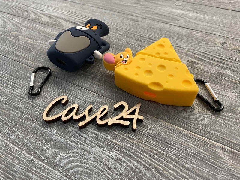 Чехол 3д Cheese на Airpods (2 цвета) 017486 фото
