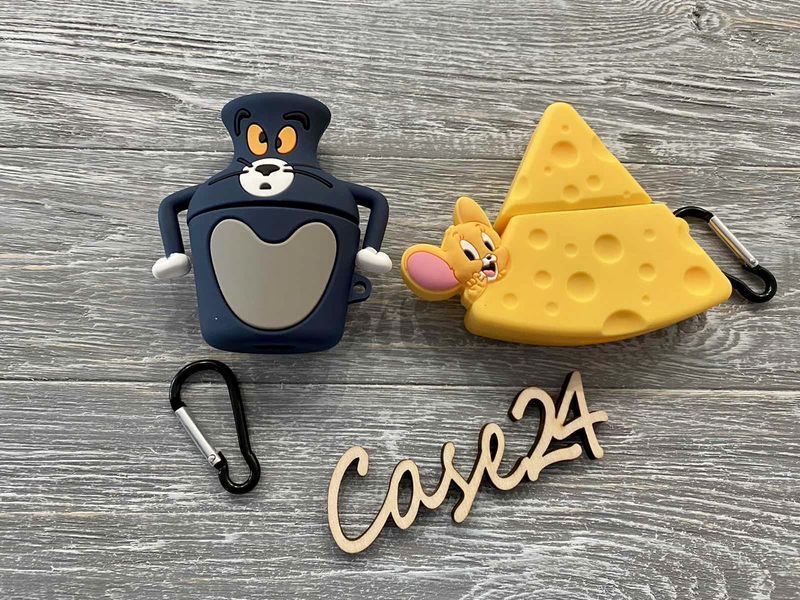Чехол 3д Cheese на Airpods (2 цвета) 017486 фото