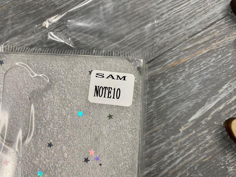 TPU чохол Star Glitter для Samsung Galaxy Note 10 прозорий 83139 фото