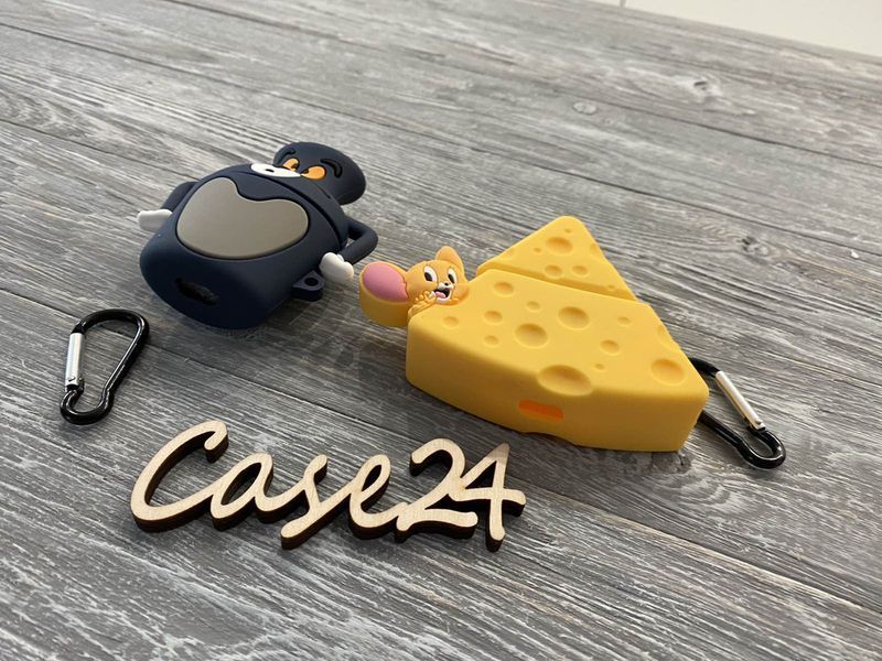 Чехол 3д Cheese на Airpods (2 цвета) 017486 фото