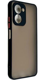 TPU чехол накладка Matte Color Case для Realme C33 черный 092627 фото