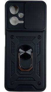 PC + TPU чохол Camshield armor для Poco X5 5G / чорний 087641 фото