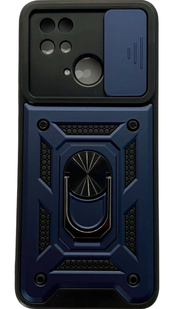 PC + TPU чохол Camshield armor на Poco C40 / синій 086196 фото