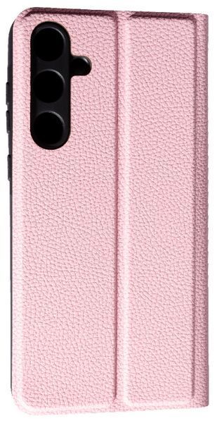 Шкіряний чохол-книжка Fibra case на Samsung Galaxy A55 / рожевий 095827 фото
