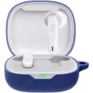 Силіконовий чохол із карабіном для JBL Wave 300 синій 86246 фото