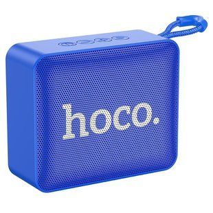Беспроводная колонка Hoco BS51 Gold brick голубой 093335 фото