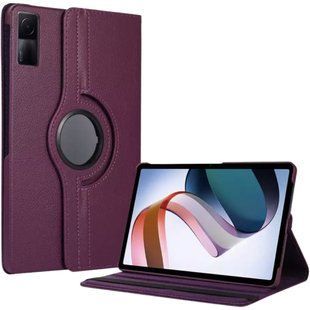 Шкіряний чохол книжка на Xiaomi Redmi Pad (10.61") / баклажановий 087496 фото