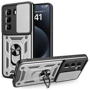 PC + TPU чехол Camshield Armor для Infinix Hot 60i / серебристый 100649 фото
