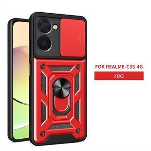 PC + TPU чехол Camshield armor для Realme C33 / красный 089417 фото