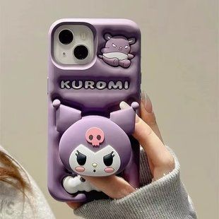 Чехол резиновый Kuromi case на iPhone 15 Pro Max / фиолетовый 098102 фото