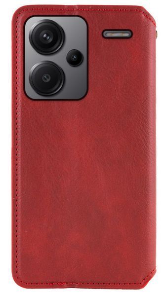 Шкіряний чохол книжка Cubic для Xiaomi Redmi Note 13 Pro Plus (5G) / червоний 201299 фото