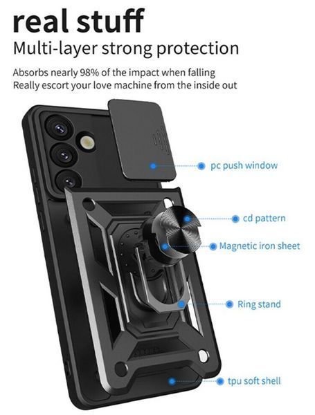 PC + TPU чехол Camshield Armor для Samsung Galaxy A57 (5G) / синий 204650 фото