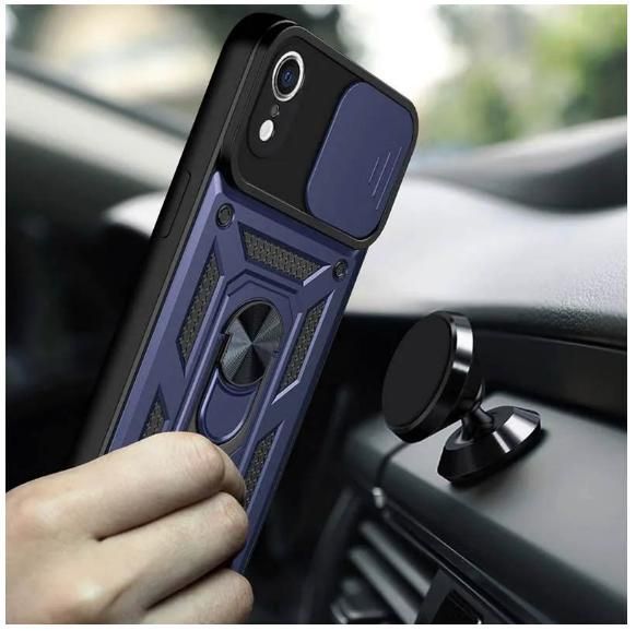 PC + TPU чохол Camshield armor для iPhone XR синій 097076 фото