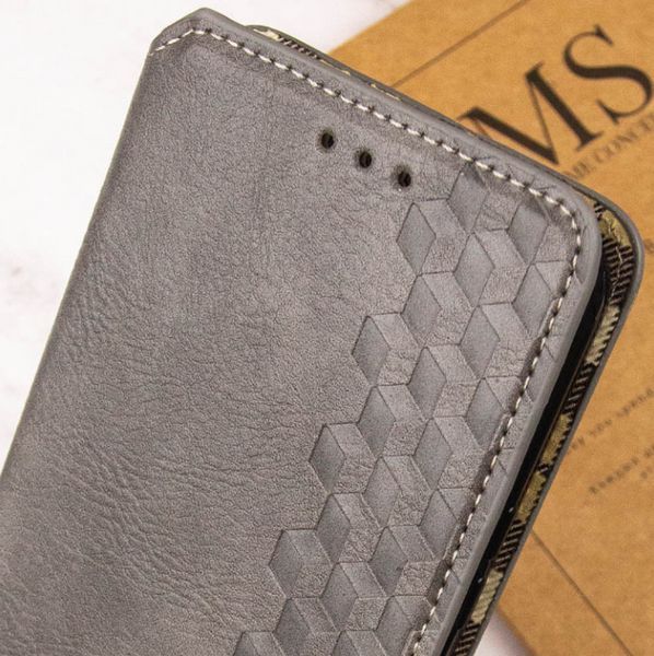 Шкіряний чохол книжка Cubic для Motorola G05 / сірий 204314 фото