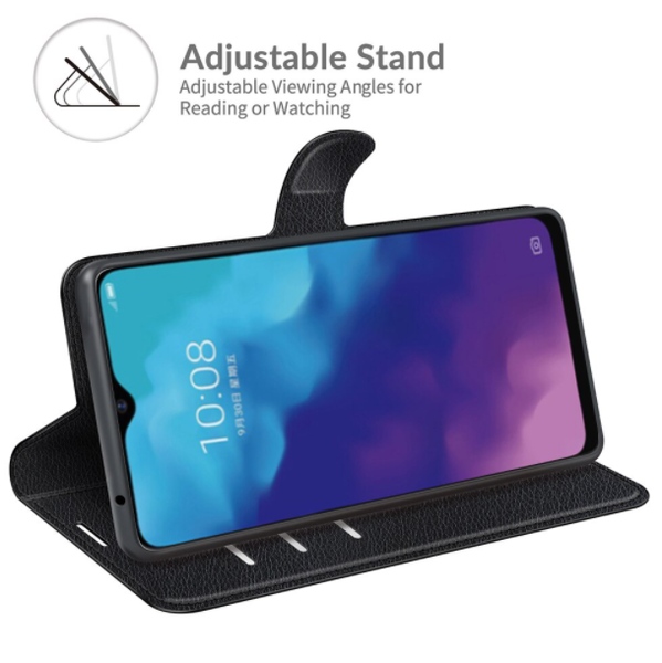 Шкіряний чохол-книжка Lichee для ZTE Blade V30 Vita малиновий 089819 фото