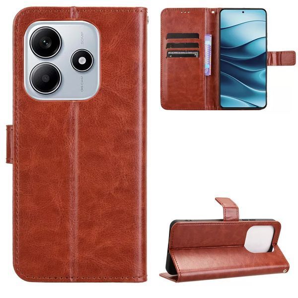 Чохол книжка Book case для Xiaomi Redmi Note 14 (4G) / коричневий 098802 фото