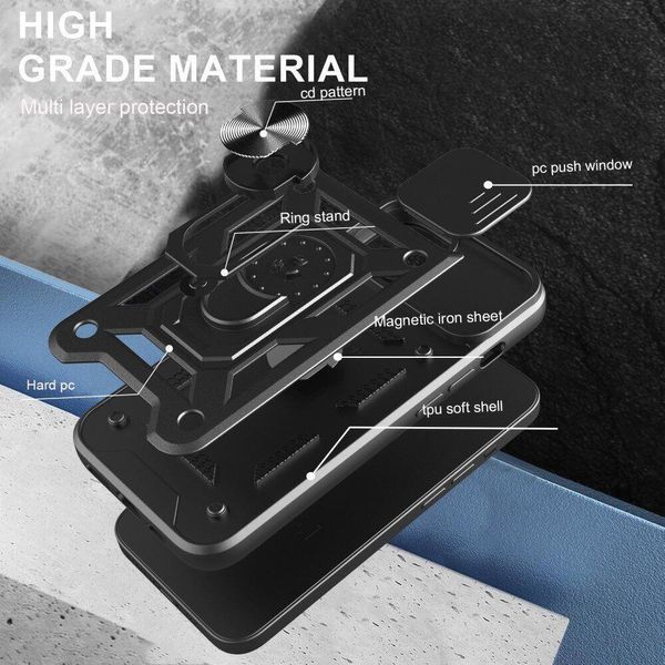 PC + TPU чохол Camshield Armor для iPhone 16e / зелений 099790 фото