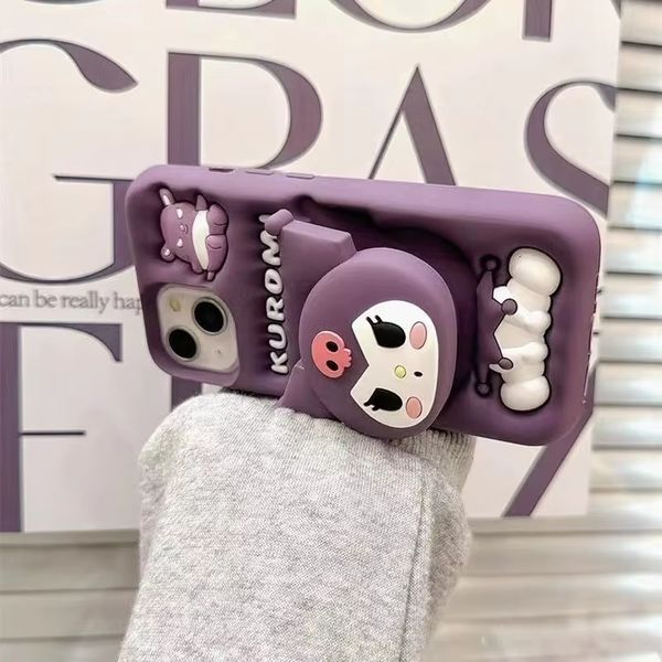 Чохол гумовий Kuromi case на iPhone 15 Pro Max/фіолетовий 098102 фото
