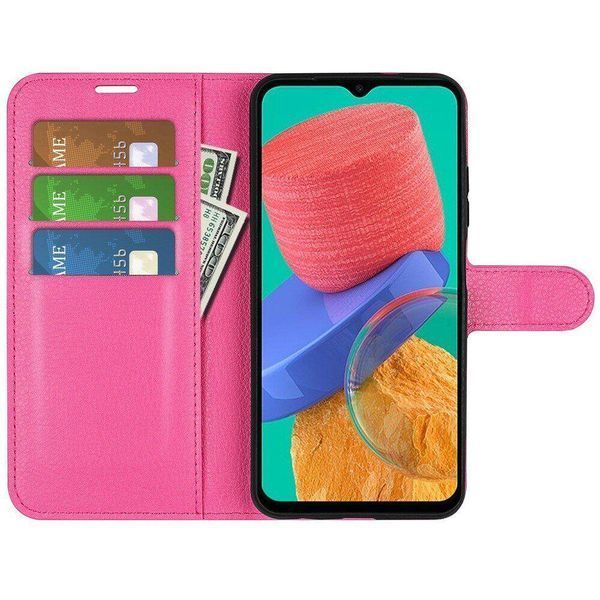Чохол книжка Lichee для Samsung Galaxy M33 малиновий 089869 фото