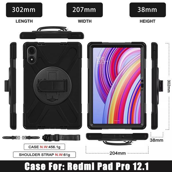 Чохол Carbon Armor Cross Tablet на планшет Poco Pad (12.1") / чорний 098531 фото