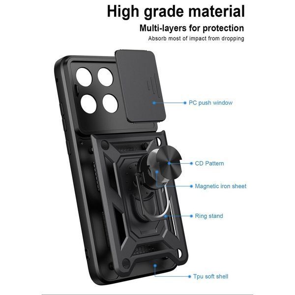 PC + TPU чохол Camshield Armor для Motorola Edge 70 Fusion / світло-зелений 101745 фото