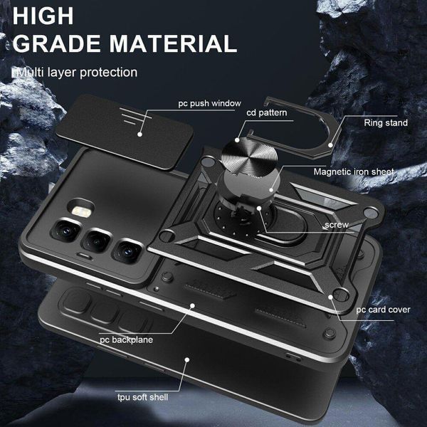 PC + TPU чохол Camshield Armor для Infinix Hot 60i / срібний 100649 фото