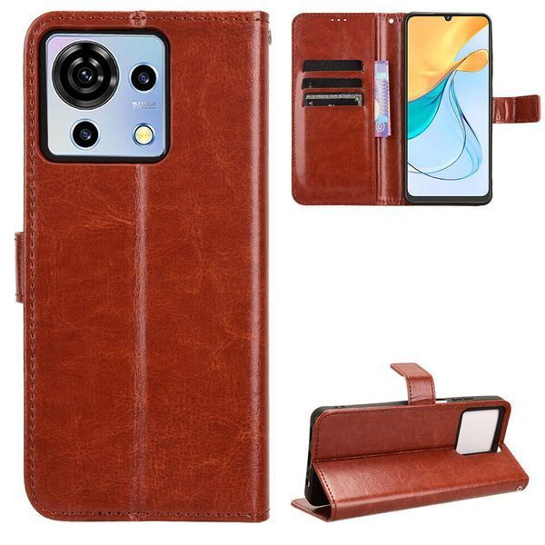 Чехол книжка Book case для ZTE Blade V50 Vita коричневый 094880 фото