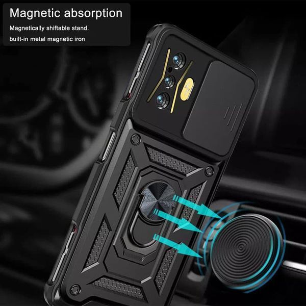 PC + TPU чохол Camshield armor на Xiaomi Poco F4 GT / червоний 087396 фото