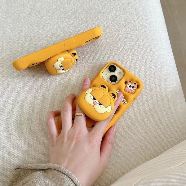 Гумовий 3D чохол для iPhone 14 Plus / Garfield 098724 фото