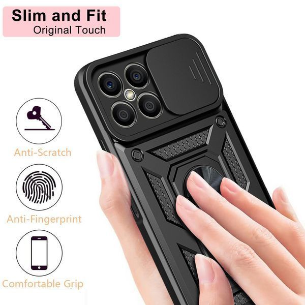 PC + TPU чехол Camshield armor для Honor X8 / серебристый 89468 фото