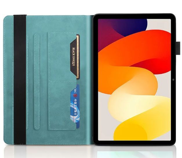 Чехол книжка Wood book на планшет Xiaomi Redmi Pad SE (11") / красный 095653 фото
