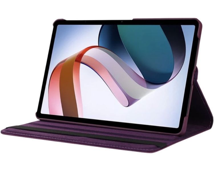 Шкіряний чохол книжка на Xiaomi Redmi Pad (10.61") / баклажановий 087496 фото