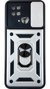 PC + TPU чохол Camshield armor на Poco C40 / сріблястий 087297 фото