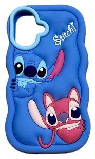 Чохол гумовий Lilo & Stitch case на iPhone 16 / блакитний 098106 фото