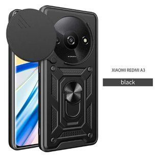 PC + TPU чехол Camshield armor для Xiaomi Redmi A3 / черный 095617 фото