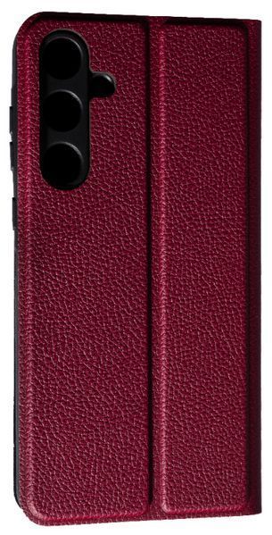 Шкіряний чохол-книжка Fibra case на Samsung Galaxy A55 / бордовий 095828 фото