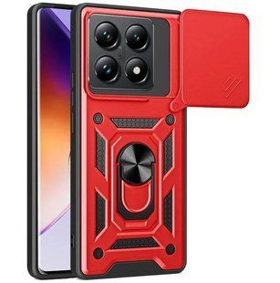 PC + TPU чохол Camshield Armor для Xiaomi 14T Pro / червоний 201951 фото