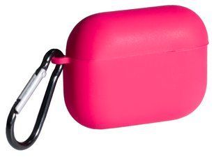 Силиконовый чехол с карабином и микрофиброй для AirPods Pro 3 / cherry 204164 фото