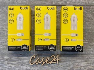 Автомобильное зарядное устройство Budi со шнуром (12 Вт, 2,4 А) 81845 фото