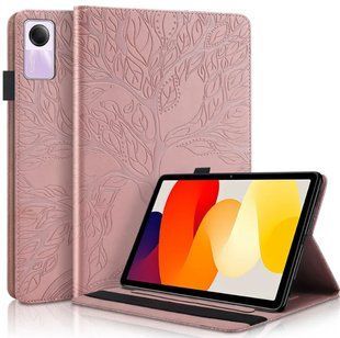 Чехол книжка Wood book на планшет Xiaomi Redmi Pad SE (11") / розовый 095654 фото