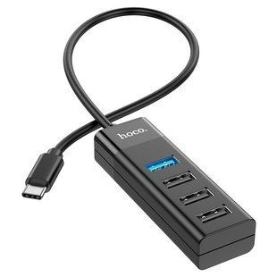 HUB переходник Hoco HB25 Easy mix 4in1 (Type-C to USB3.0+USB2.0*3) 87095 фото