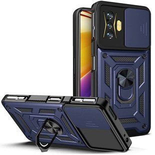 PC + TPU чохол Camshield armor на Xiaomi Poco F4 GT / синій 087397 фото