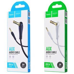AUX кабель Hoco UPA14 (2m) чорний і білий 80591 фото