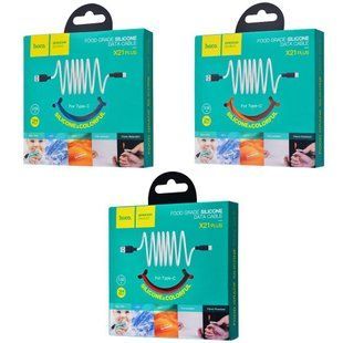 USB кабель Hoco X21 Plus Silicone Type-C Cable (2m) 80621 фото