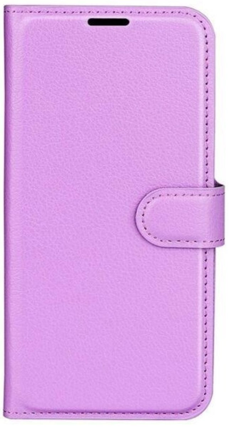Кожаный чехол книжка Lichee для Motorola G72 фиолетовый 089770 фото